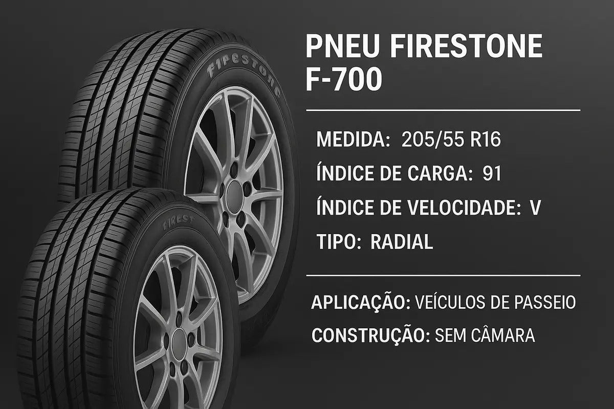 Kit de 2 pneus 205/55r16 Firestone F-700 P 91 V - Imagem 7