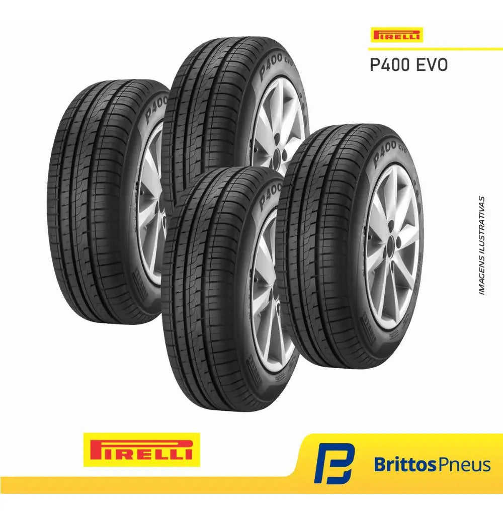 Kit 4 Pneus Pirelli Aro 16 P400 Evo 205/55 R16 91v V - Imagem 5